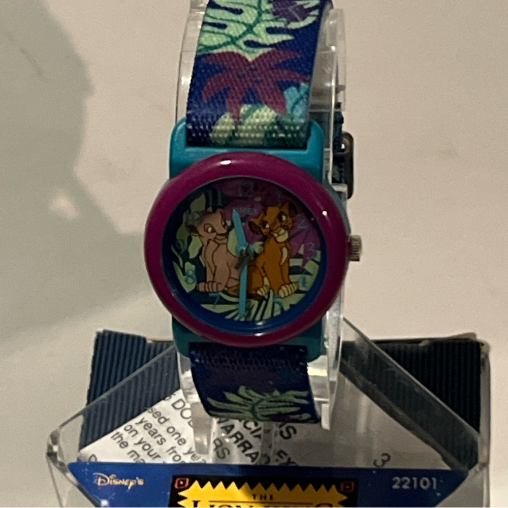 Vintage 90s Timex Disney Watch LION KING Simba & Nala  ~Analog~New In Box - Picture 5 of 8